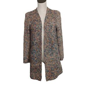 Roots of Canada Open Front Cardigan Multicolor Knit Size Medium